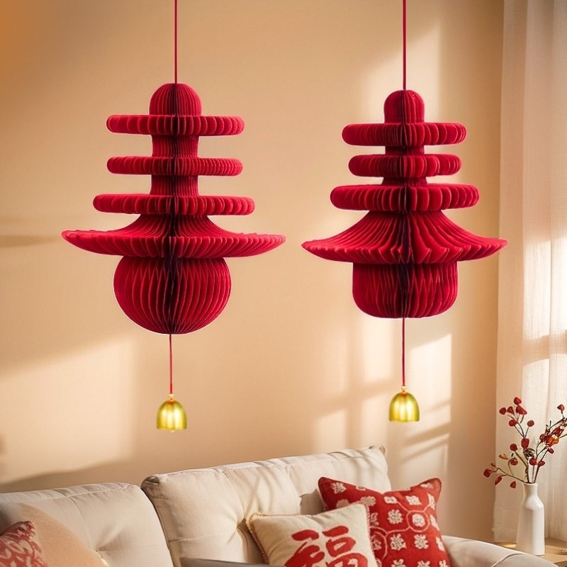 2026新年装饰品客厅玄关创意葫芦挂件过年氛围感布置春字灯笼挂饰
