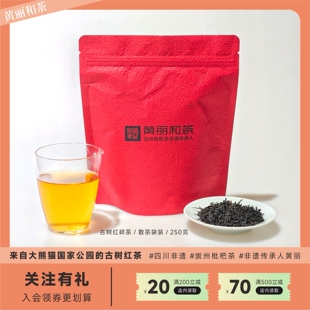 兮茶 崇州枇杷茶成都非遗黄丽和茶 大熊猫国家公园古树红茶250g