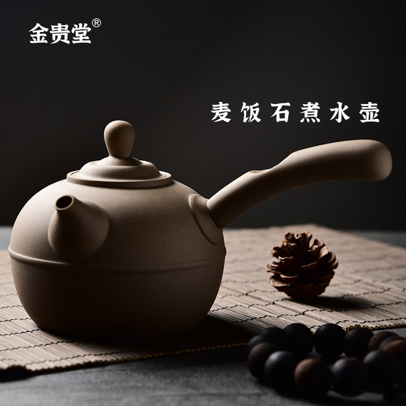 自产自销麦饭石养生壶烧水壶电陶壶煮茶壶复古茶器精品高端礼品