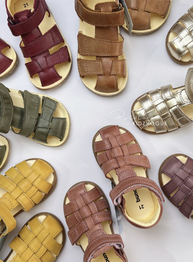 85Z丹麦bundgaard儿童凉鞋纯皮魔术贴包头软底休闲男女SHEA/BALI