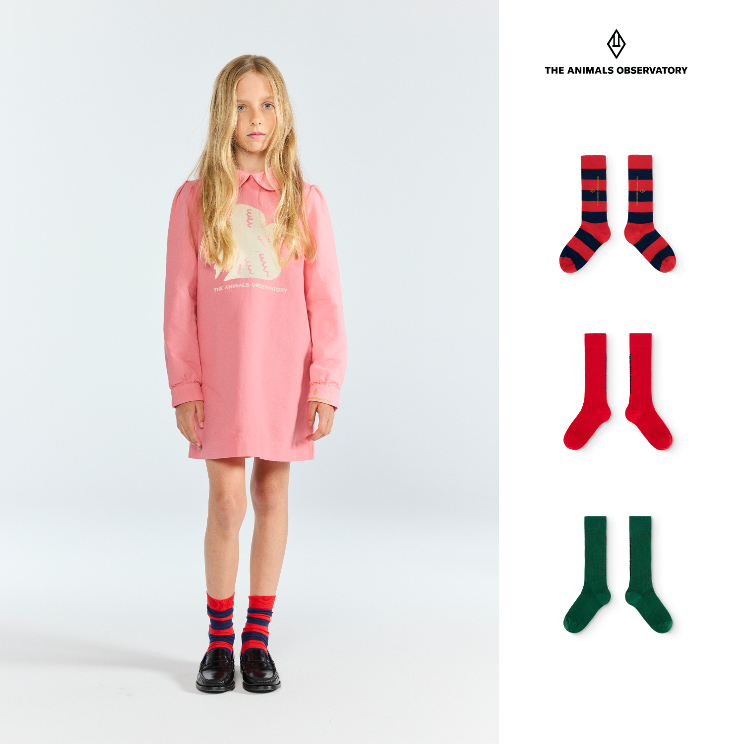 西班牙儿童袜子圣诞系列条纹纯色