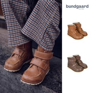 25AW新款现货丹麦Bundgaard儿童皮靴羊毛防水保暖雪地靴防滑冬