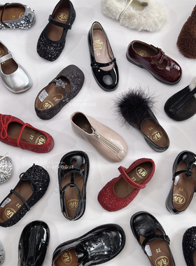 55Z 24AW现货意大利Pepe儿童手工皮鞋芭蕾鞋公主鞋玛丽珍纯皮单鞋