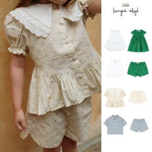 丹麦Konges 连衣裙长裤 Slojd 短裤 娃娃领碎花 KS儿童衬衫 26SS新款