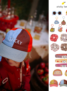 26SS新款荷兰Sticky Lemon儿童配饰鸭舌帽发绳包挂太阳镜腰带