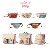 choose 25AW新款 现货 kind儿童书包小腰包扎染复古双肩斜挎可爱