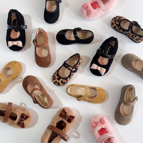 西班牙LW儿童舞蹈鞋复古绒面