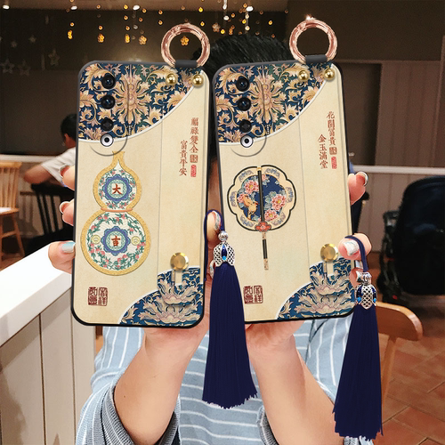 适用荣耀立体浮雕葫芦宫扇手机壳
