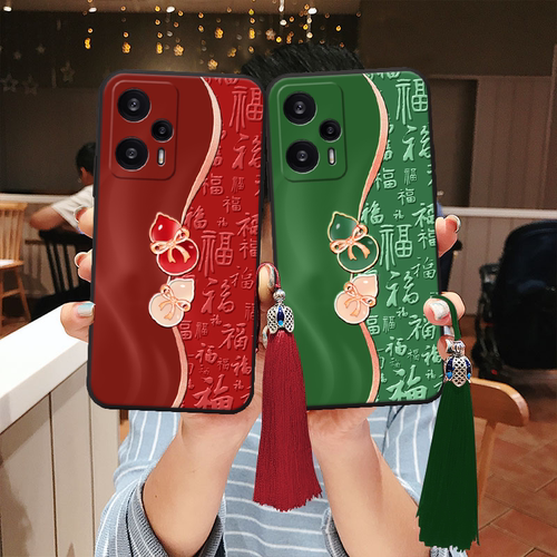 适用红米note15立体浮雕note14葫芦pro+简约note13手机壳turbo4高级感12大气福字古风防摔11软壳本命年note10