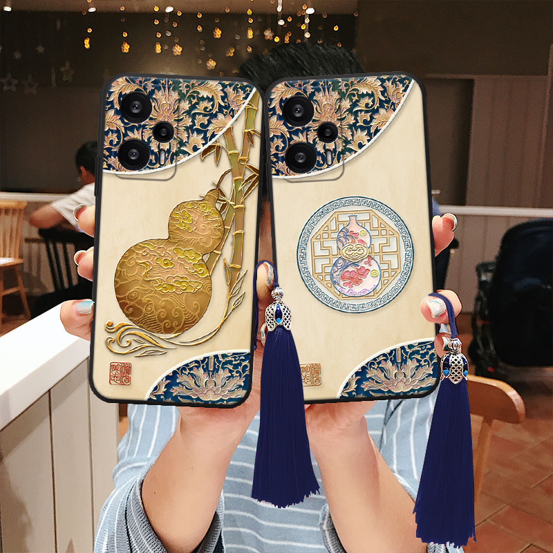 适用红米立体浮雕葫芦寓意手机壳