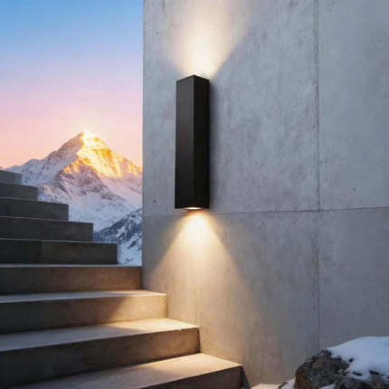 户外防水LED户外壁灯现代简约防水壁挂式庭院灯别墅景观双头灯