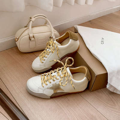 真皮厚底女款德训鞋2026新款