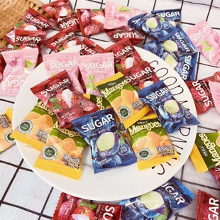 樱知谷SUGAR软糖糖衣糖心啵皮糖多口味水果味散装500克糖果休闲