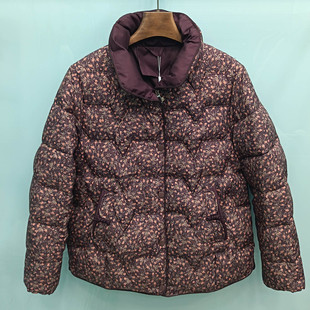 美神25B26棉衣女冬季新款碎花棉袄立领石墨烯云绒棉服休闲外套潮