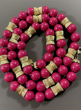 TALB0TS打标紫色亚克力珠项链