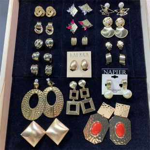 RLL B26 百搭款 经典 NAPIER打标无耳洞耳夹耳钉 Vintage素金系列