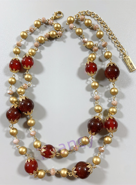 百搭气质短款双层珍珠项链