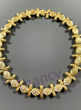 厚重质感百搭小鱼中古项链