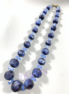 KC打标琉璃隔珠切面渐变项链