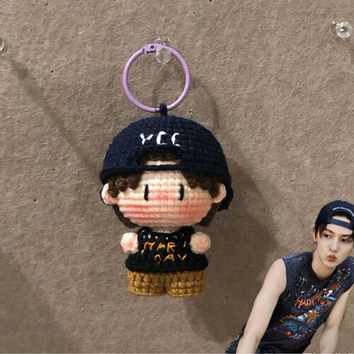 【成品】手工毛线钩织cortis严成玹SeongHyeon造型玩偶应援包挂件