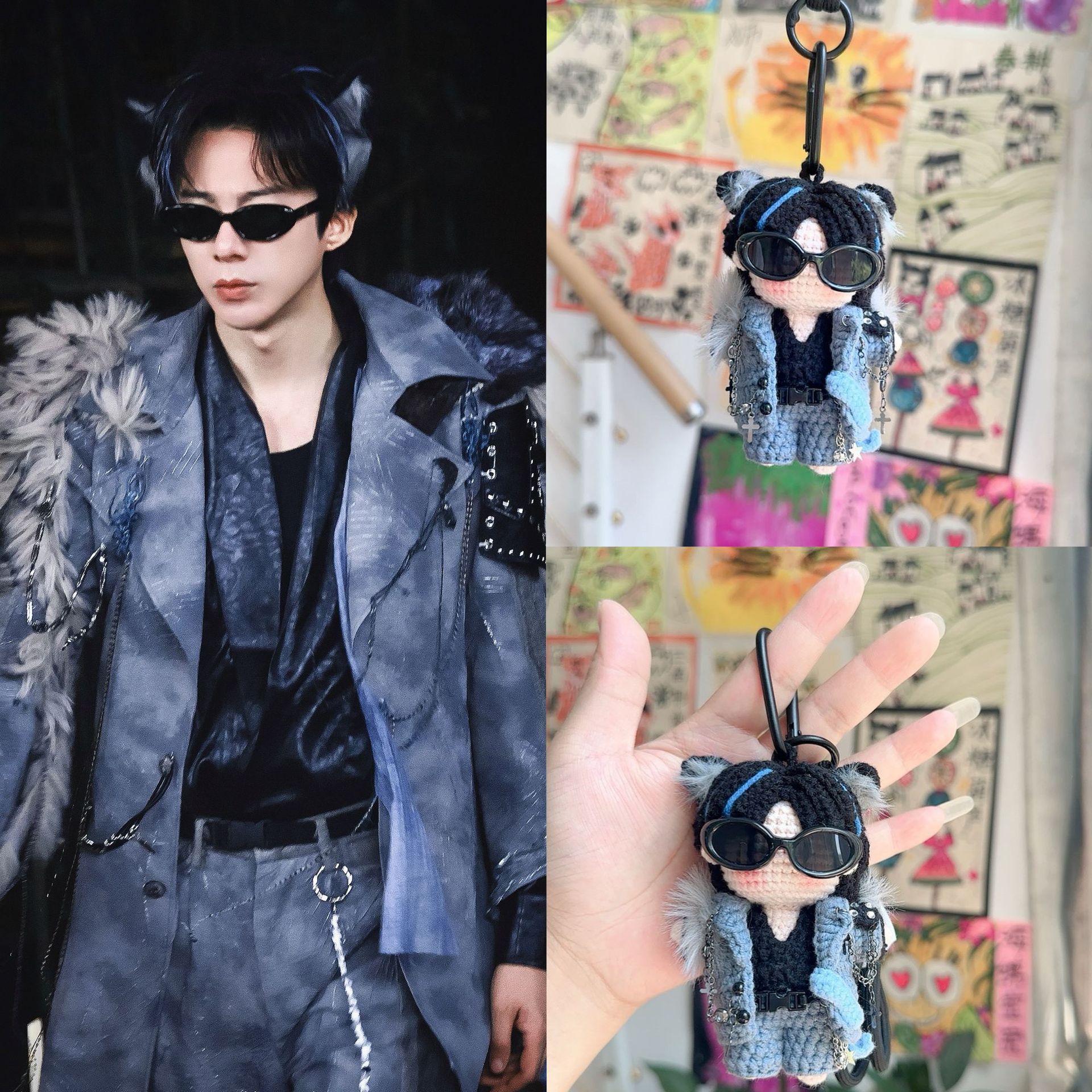 成品手工钩织刘宇宁狼王玩偶挂件