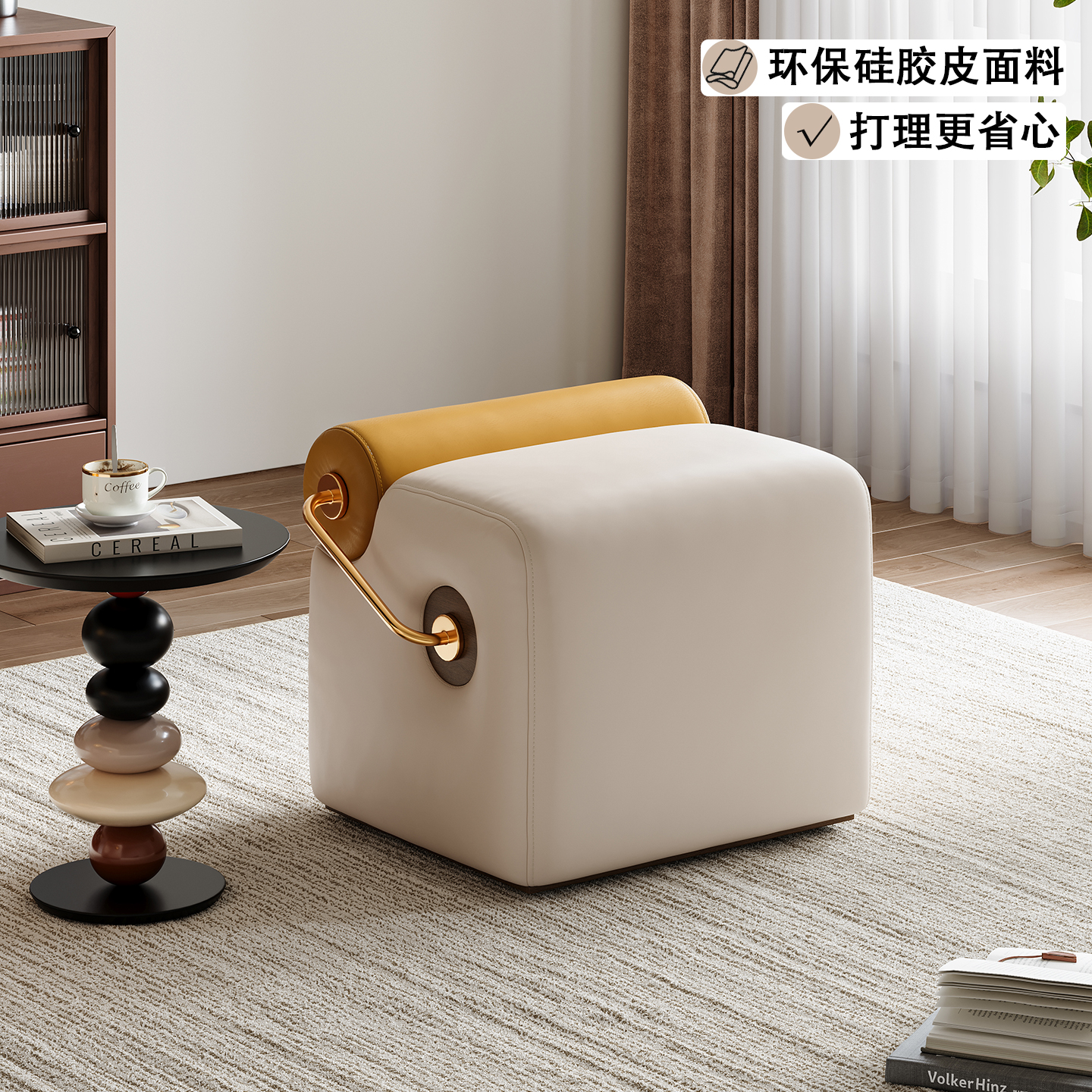 意式轻奢设计师沙发凳门口换鞋凳