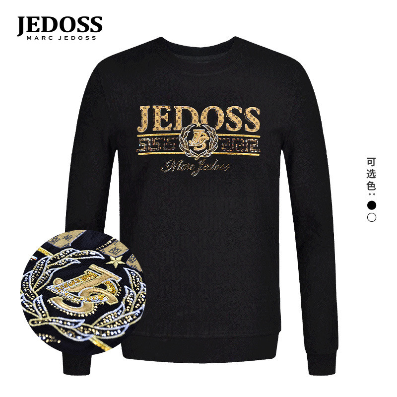 爵迪斯秋冬新款满印花圆领卫衣