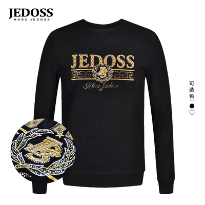 爵迪斯秋冬新款满印花圆领卫衣