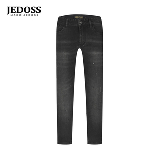 JEDOSS/爵迪斯男装春夏专柜新款简约字母水印牛仔裤长裤YL103