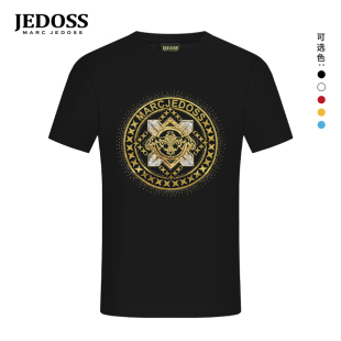 JEDOSS 春夏专柜新款 珠片金线刺绣短袖 T恤MN405 爵迪斯男装