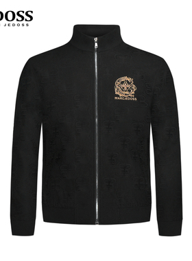 JEDOSS/爵迪斯男装2025春季专柜新款刺绣提花针织夹克外套B0435