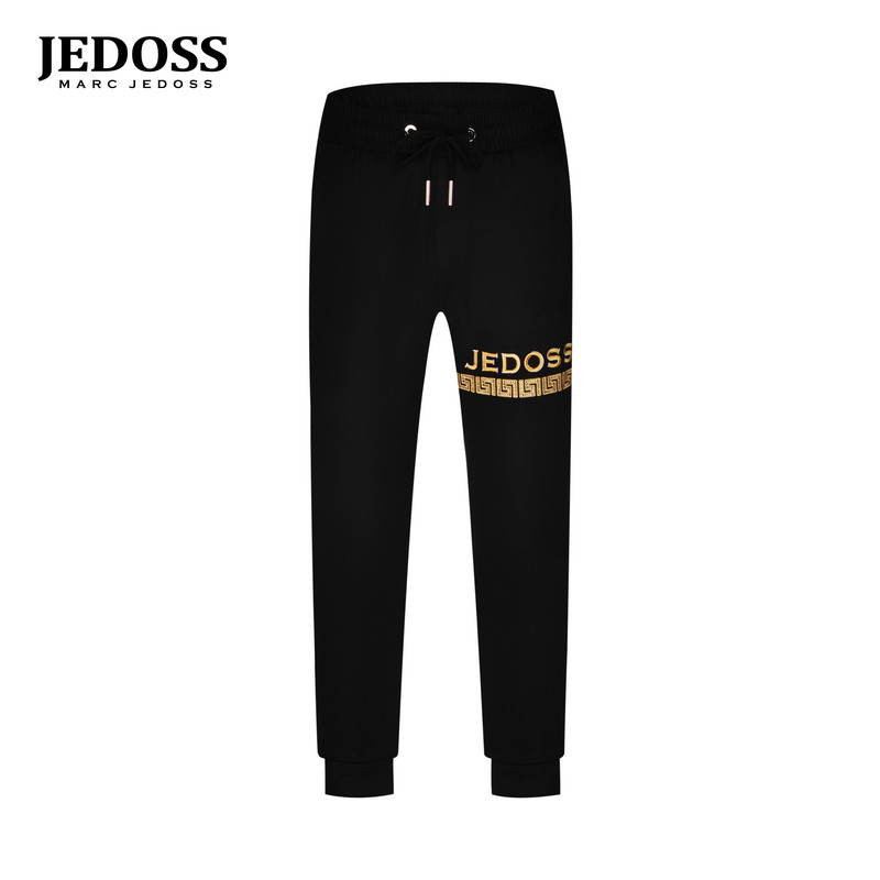 JEDOSS/爵迪斯男装夏季新款金线刺绣九分针织休闲裤薄GX039ZH