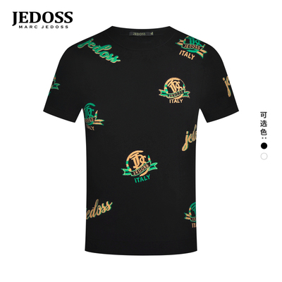 JEDOSS/爵迪斯男装春季专柜新款满章仔提花时尚短袖针织衫531