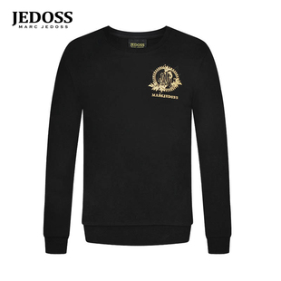 秋冬新款 简约烫金烫钻无帽套头卫衣BS823 爵迪斯男装 JEDOSS