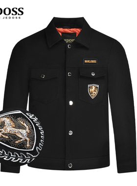 JEDOSS/爵迪斯男装秋冬新款欧式章仔马刺绣按扣夹克外套MHM25