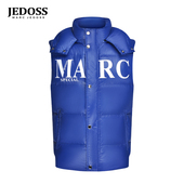 简约字母可脱卸帽羽绒马甲103 秋冬专柜新款 JEDOSS 爵迪斯男装