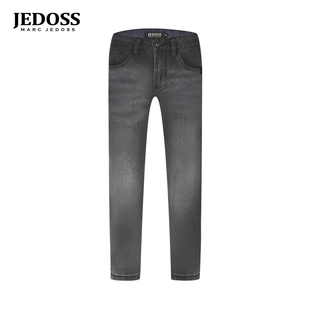 简约章仔刺绣黑色牛仔裤 JEDOSS 专柜新款 夏季 SD214 爵迪斯男装