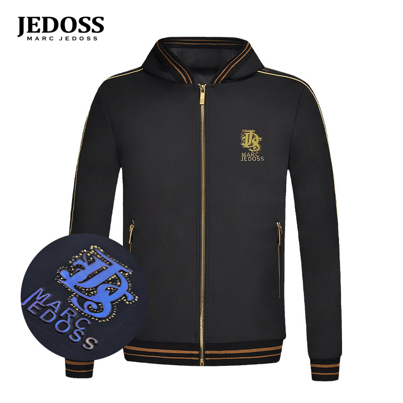 爵迪斯秋冬新款印花针织夹克外套