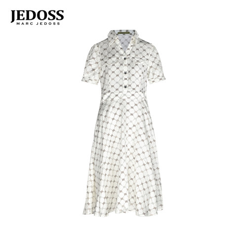 JEDOSS/爵迪斯女装2026夏季专柜新款满印提花时尚潮流连衣裙YJL52