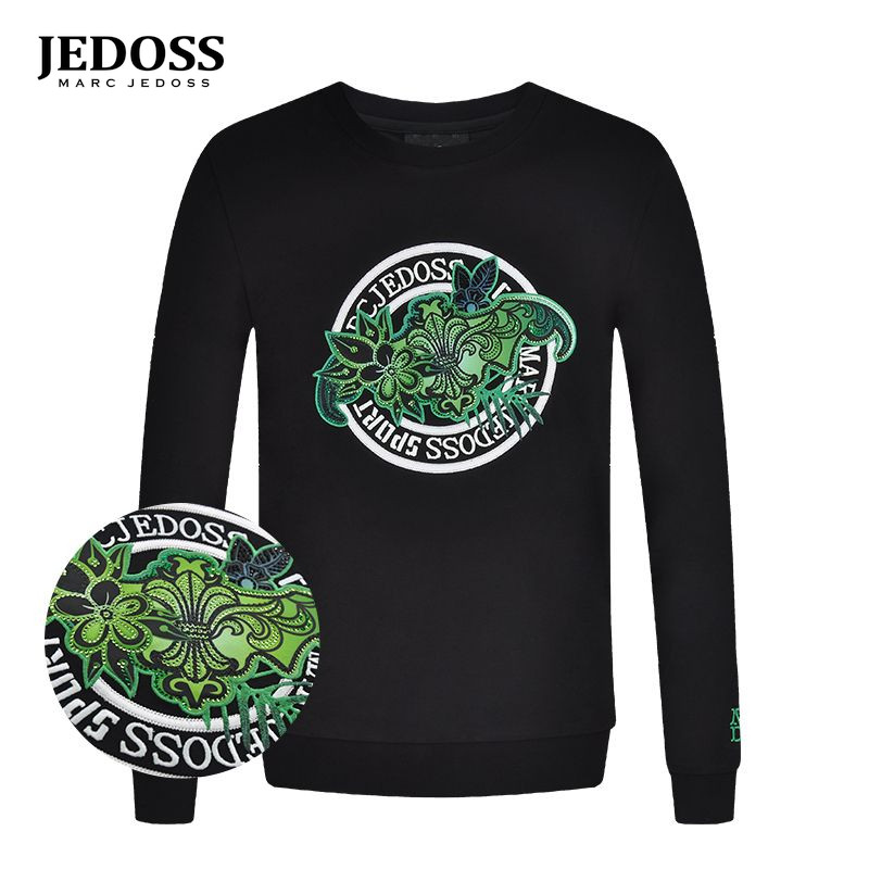 爵迪斯秋季新款烫印无帽卫衣