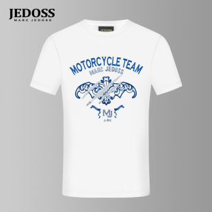 烫钻LOGO抓痕短袖 JEDOSS T恤MG557BS 经典 新款 爵迪斯男装 夏季