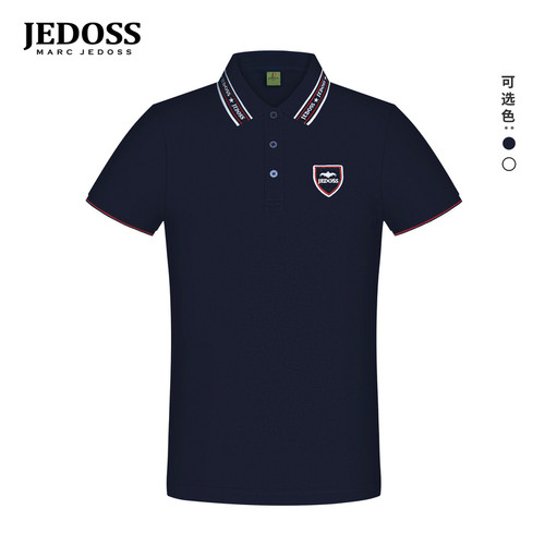 JEDOSS/爵迪斯女装2026春夏专柜新款章仔刺绣提花短袖T恤POLO169