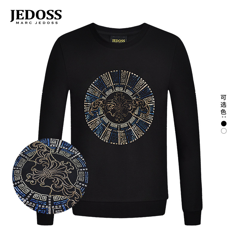 爵迪斯秋冬新款烫钻圆领长袖卫衣