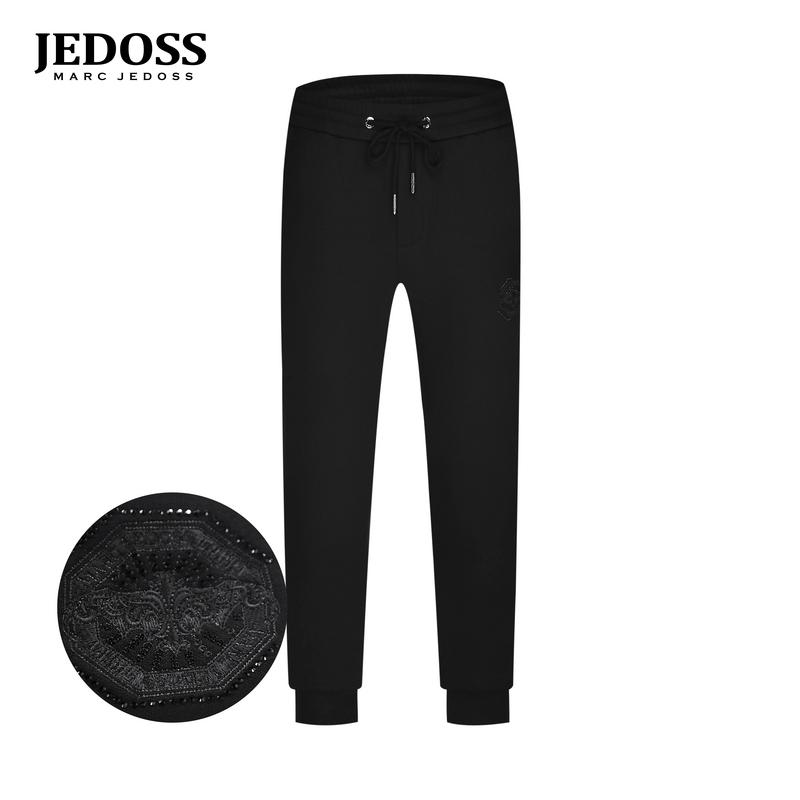 JEDOSS/爵迪斯男装秋冬专柜新款珠片绣针九分织裤加绒JF601
