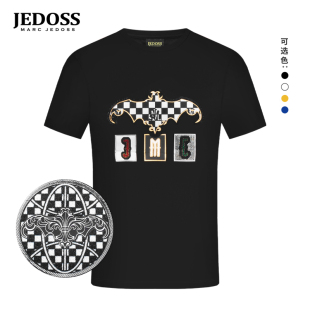 LOGO立体胶印潮流短袖 JEDOSS 新款 夏季 T恤YF043AM 爵迪斯男装