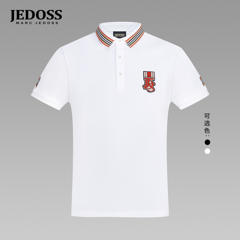 JEDOSS/爵迪斯男装夏季专柜新款简约章仔刺绣POLO衫T恤AM195
