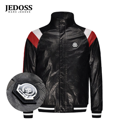 爵迪斯秋冬新款满压印真皮皮衣