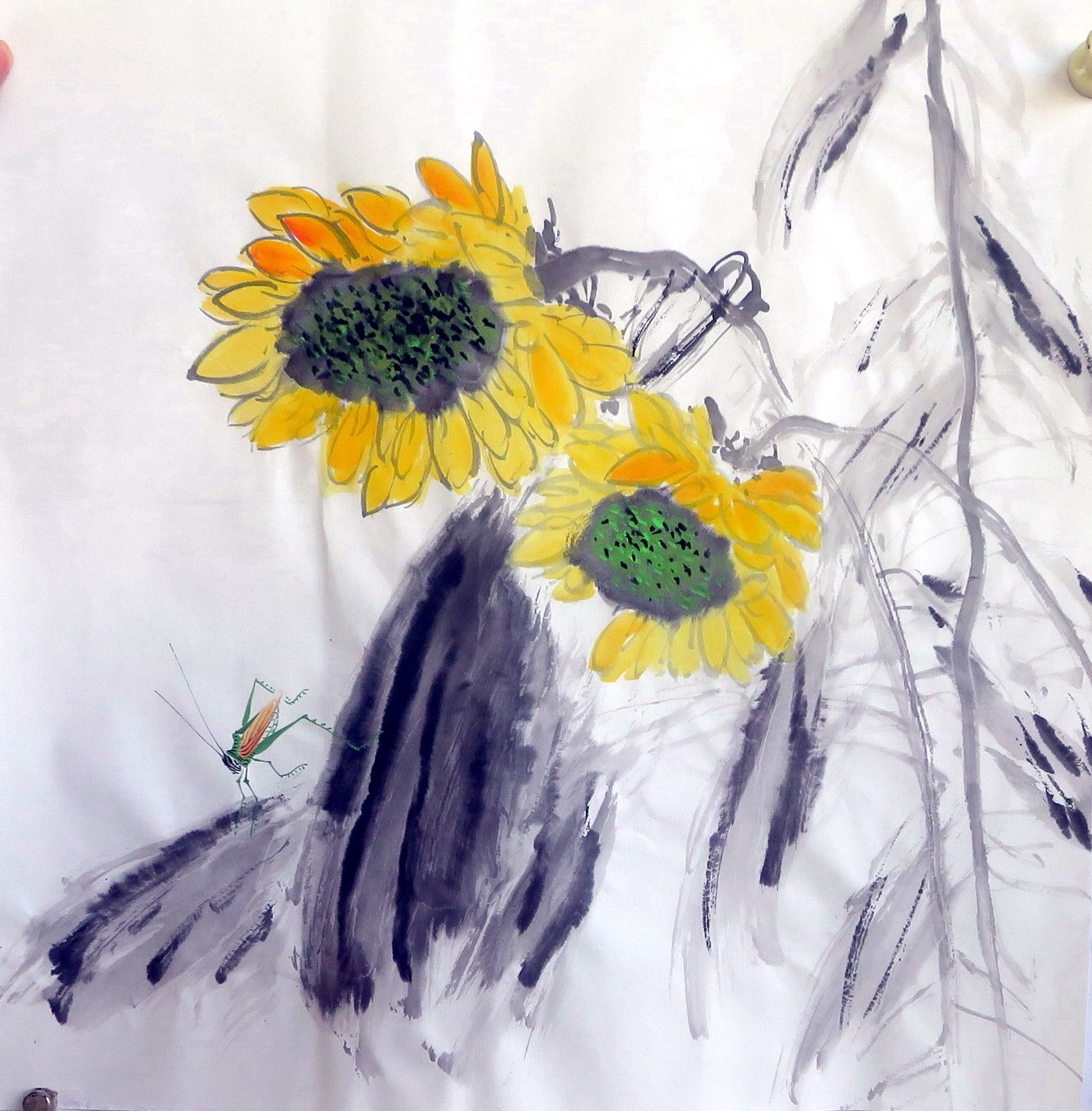 墨香村特价构图齐全装饰国画纯手绘挂画三尺斗方花鸟画mm2040910