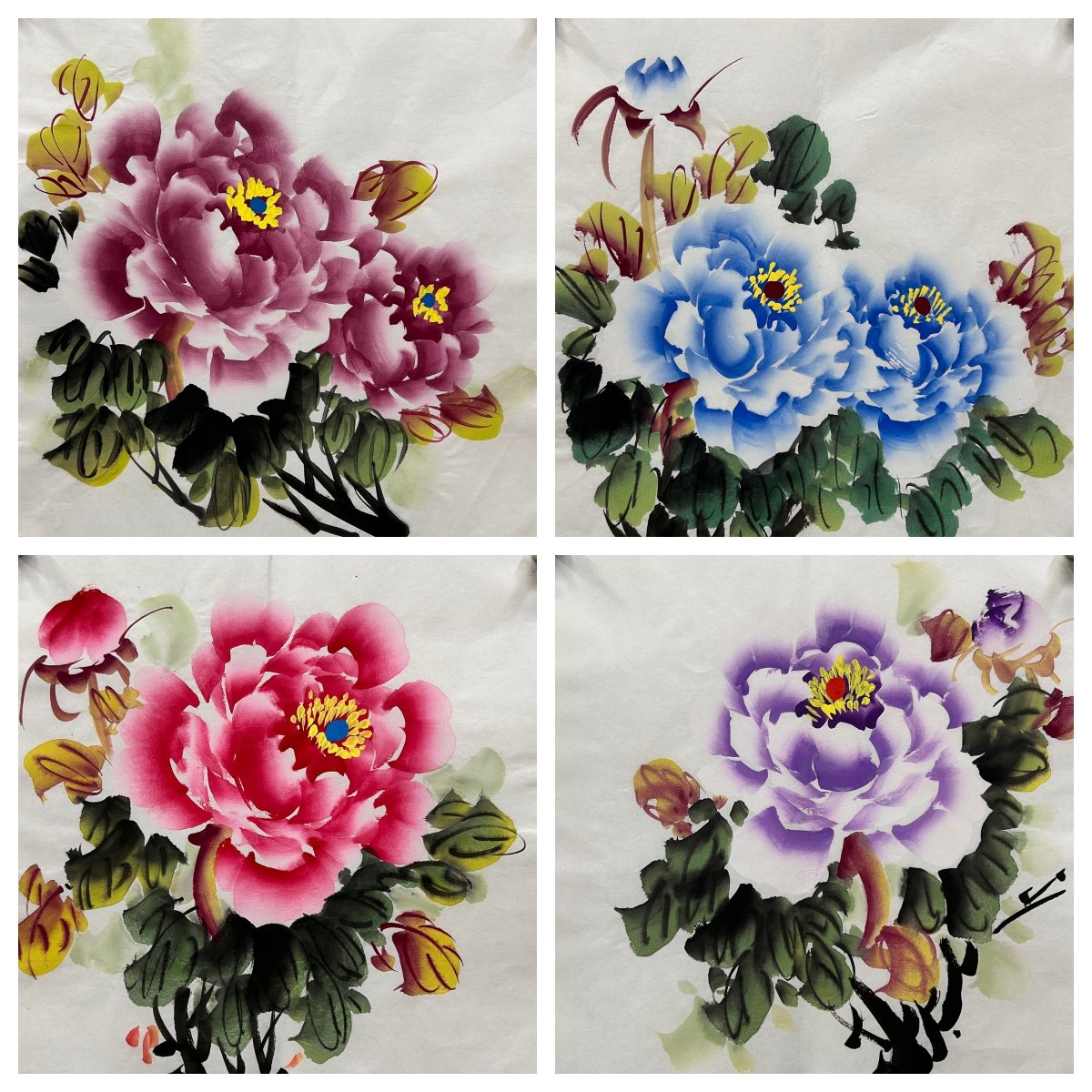 34X34CM国画花鸟画纯手绘四尺八开牡丹花开富贵小品MV3091201-20,家居饰品,国画,淘宝优惠券,粉丝福利购,淘宝优惠卷