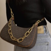 MK女包新款 正品 代购 Cora链条腋下包真皮老花斜挎包百搭送女友礼物